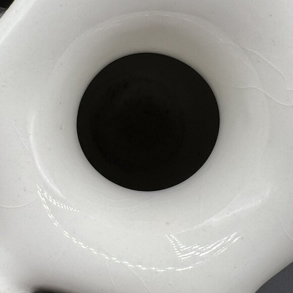 Nippon Rare Antique Hand Painted Floral Two Handed Vase Ruffled Rim 3D Bloomcore - Picture 14 of 15